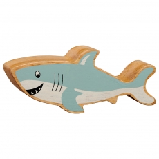 Wooden grey shark toy