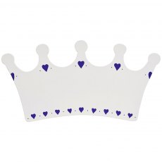 White crown plaque - small