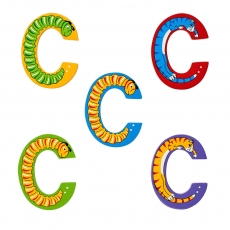 Wooden animal letter C