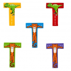 Wooden animal letter T