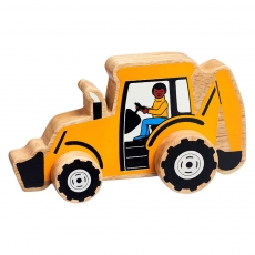 Wooden digger push along toy