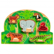 Wooden jungle shape sorter puzzle