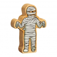 Wooden white mummy toy