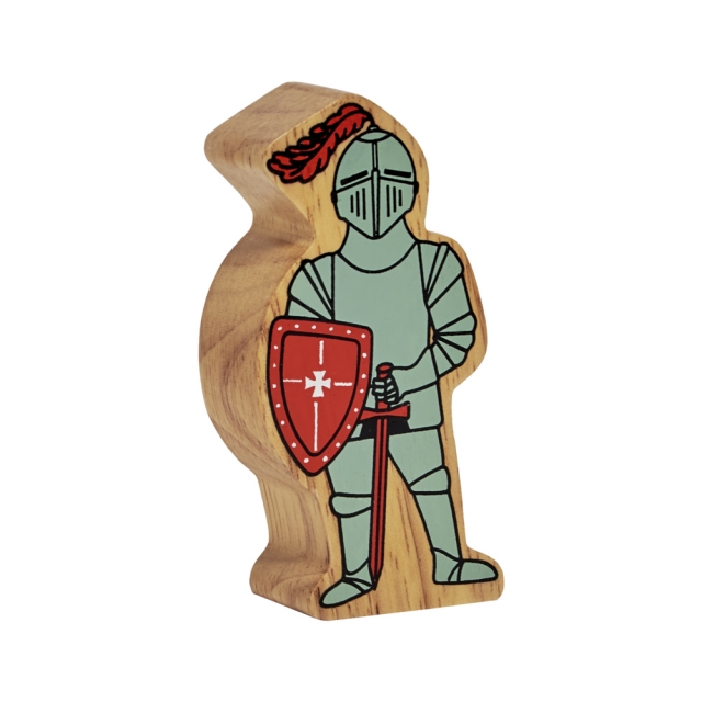 A wooden toy knight in shining armour