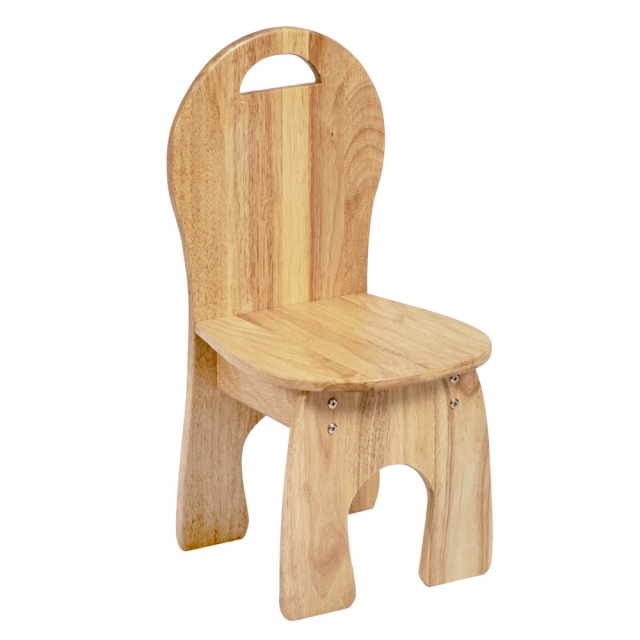 Natural wood table with 2 chairs