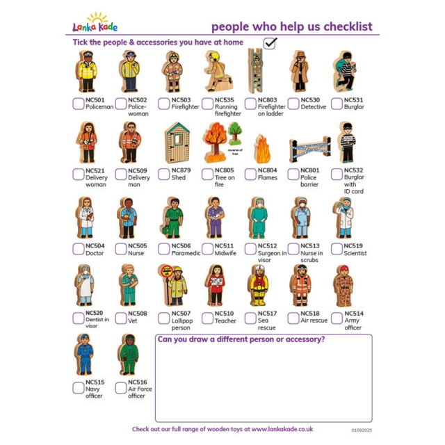 Lanka Kade Toys People who help us checklist