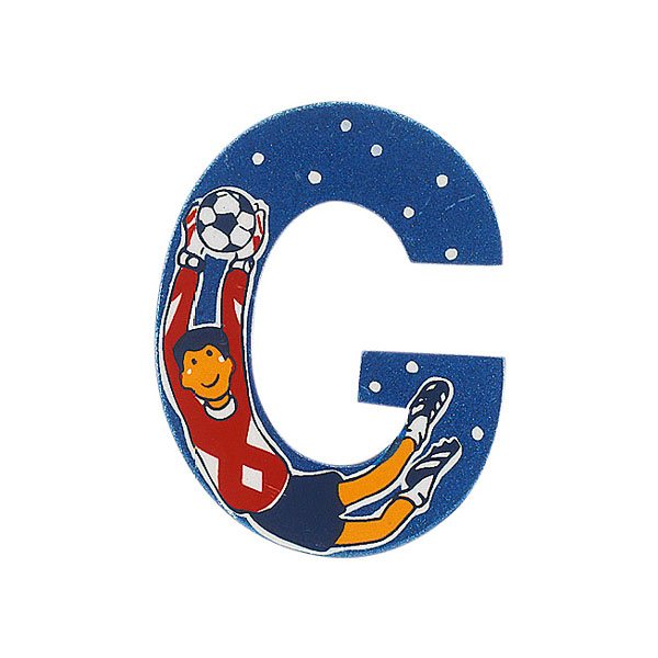 Fair Trade Wooden Blue Adventure Letter G
