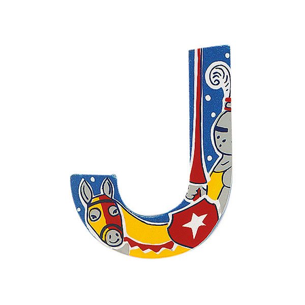 Fair Trade Wooden Blue Adventure Letter J