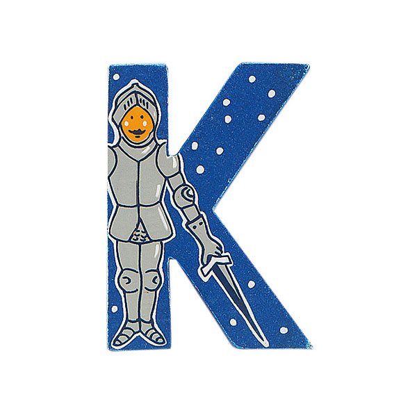 Fair Trade Wooden Blue Adventure Letter K
