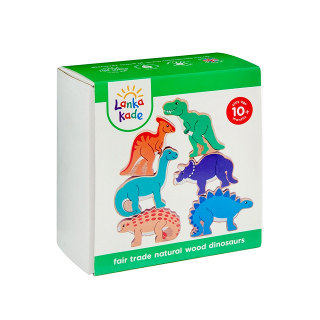 Wooden Toy Dinosaur Playset Fair Trade