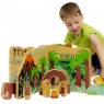 Wooden jurassic toy world playset