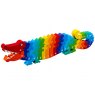 Twenty six piece chunky wooden rainbow crocodile a-z jigaw puzzle in profile free standing