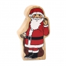 Wooden red & white Father Christmas - side stance toy