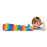 Child playing with wooden rainbow whale a-z puzzle which is free standing