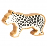 Wooden white snow leopard