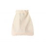 Cream cotton drawstring bag lay flat