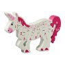 Ten piece wooden toy unicorn jigsaw puzzle with numbers