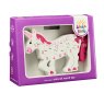 Ten piece wooden toy unicorn jigsaw puzzle in cardboard boxed packaging