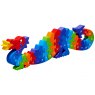 Twenty six piece chunky wooden multicoloured dragon 1-25 jigsaw puzzle in profile free standing