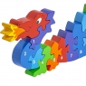 Wooden dragon number 1-25 jigsaw puzzle