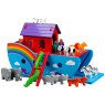 Colourful large Noah's ark with rainbow details, 9 pairs of animals plus Mr and Mrs Noah