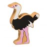 Wooden black & white ostrich toy