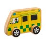 Wooden ambulance push along toy