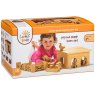 Colourful cardboard box packaging for natural small barn building, animals with Lanka Kade logo