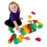 Child playing with rainbow dragon a-z jumbo size jigsaw puzzle