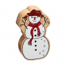 Wooden white snowman toy