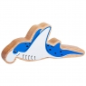 Natural blue & white manta ray