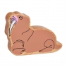 Wooden brown walrus toy