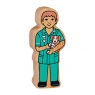 Wooden turquoise vet toy