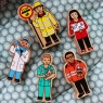 Selection of people who help us wooden toy characters