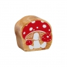 Wooden red & white toadstool toy